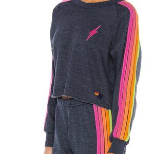 Aviator Nation Bolt Cropped Classic Crewneck